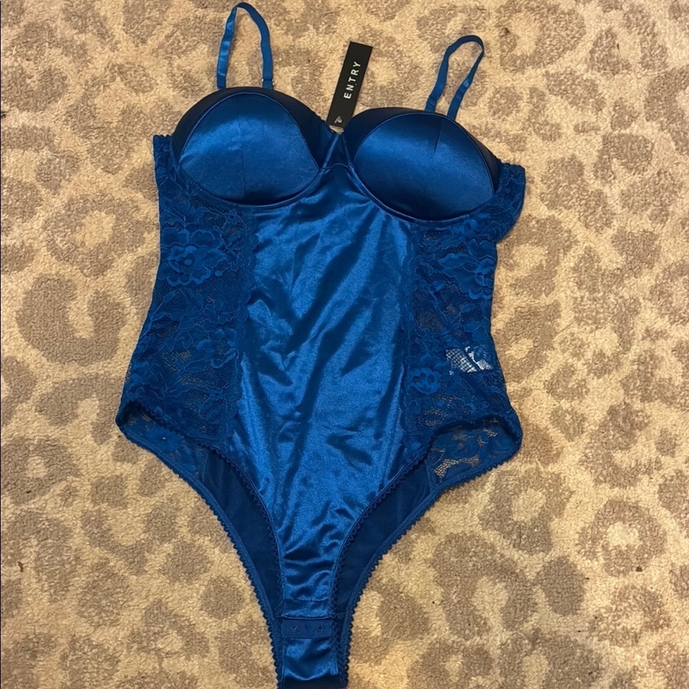 Entry Royal Blue Lace Bodysuit